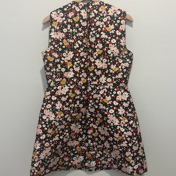 RED VALENTINO Chelsea Sleeveless Micro-Flower Jacquard Minidress Size 46 - Picture 7 of 13